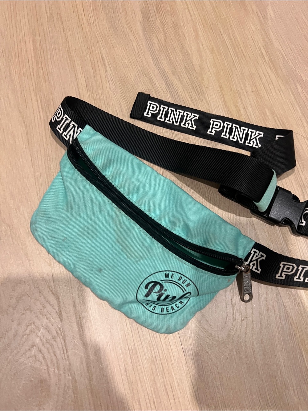 PINK Victoria's Secret Waist Bag with Black Logo Strap